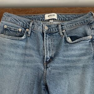 AGOLDE Toni '90s Mid-Rise Straight Ankle Jeans Light Washed